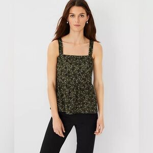 Ann Taylor Floral Peplum Tank Top